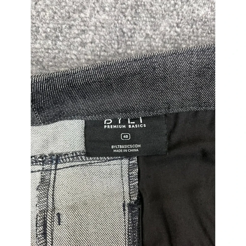 BYLT Mens Jeans Dark Gray‎ /Blue  Straight Leg Rayon Polyester Cotton Size 40